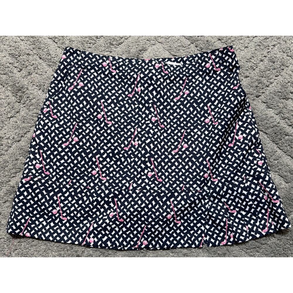 Lady Hagen Womens Skort Sz 8 Blue Pink Golf Club Print